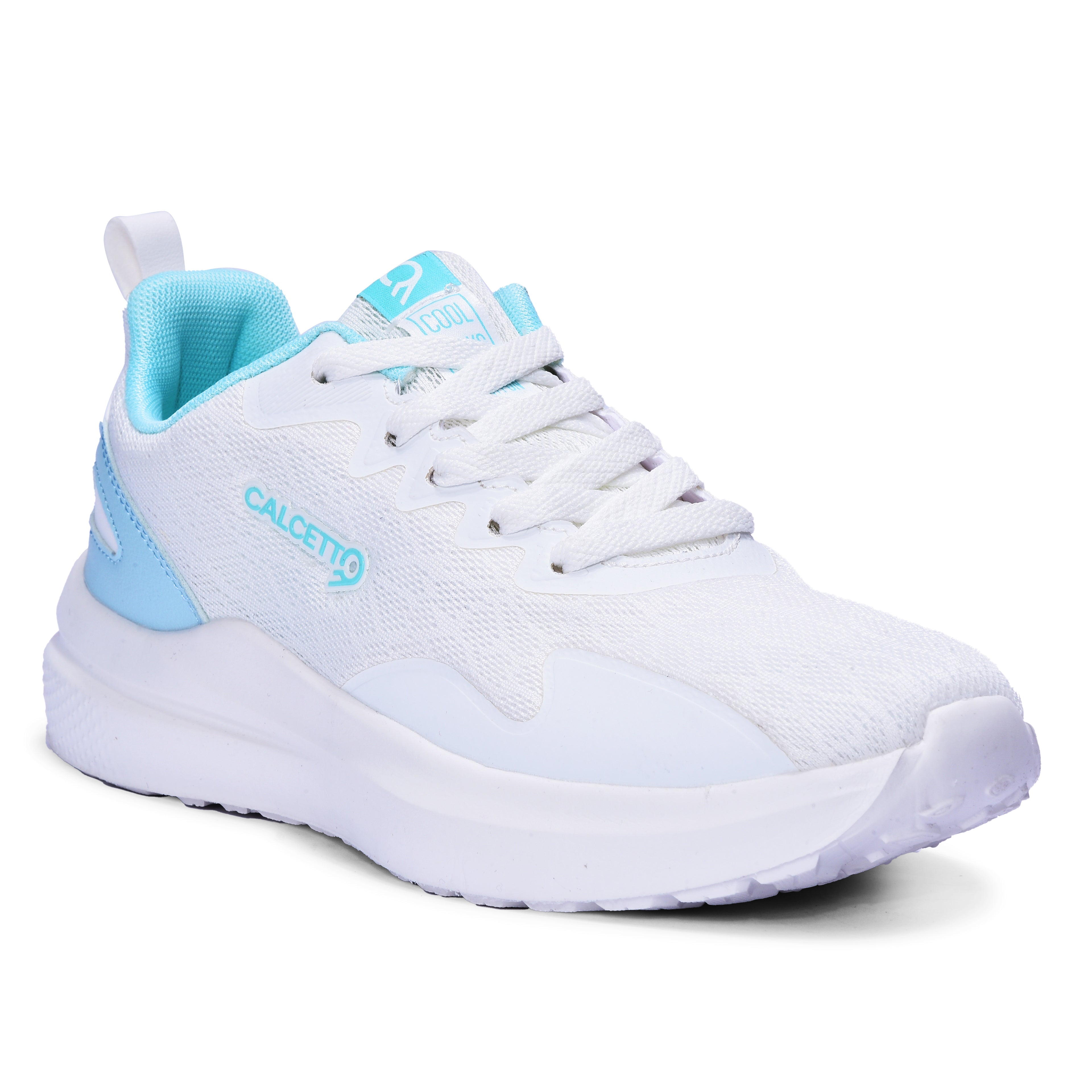 Calcetto CLT-9828 White S Green Casual Shoe For Women