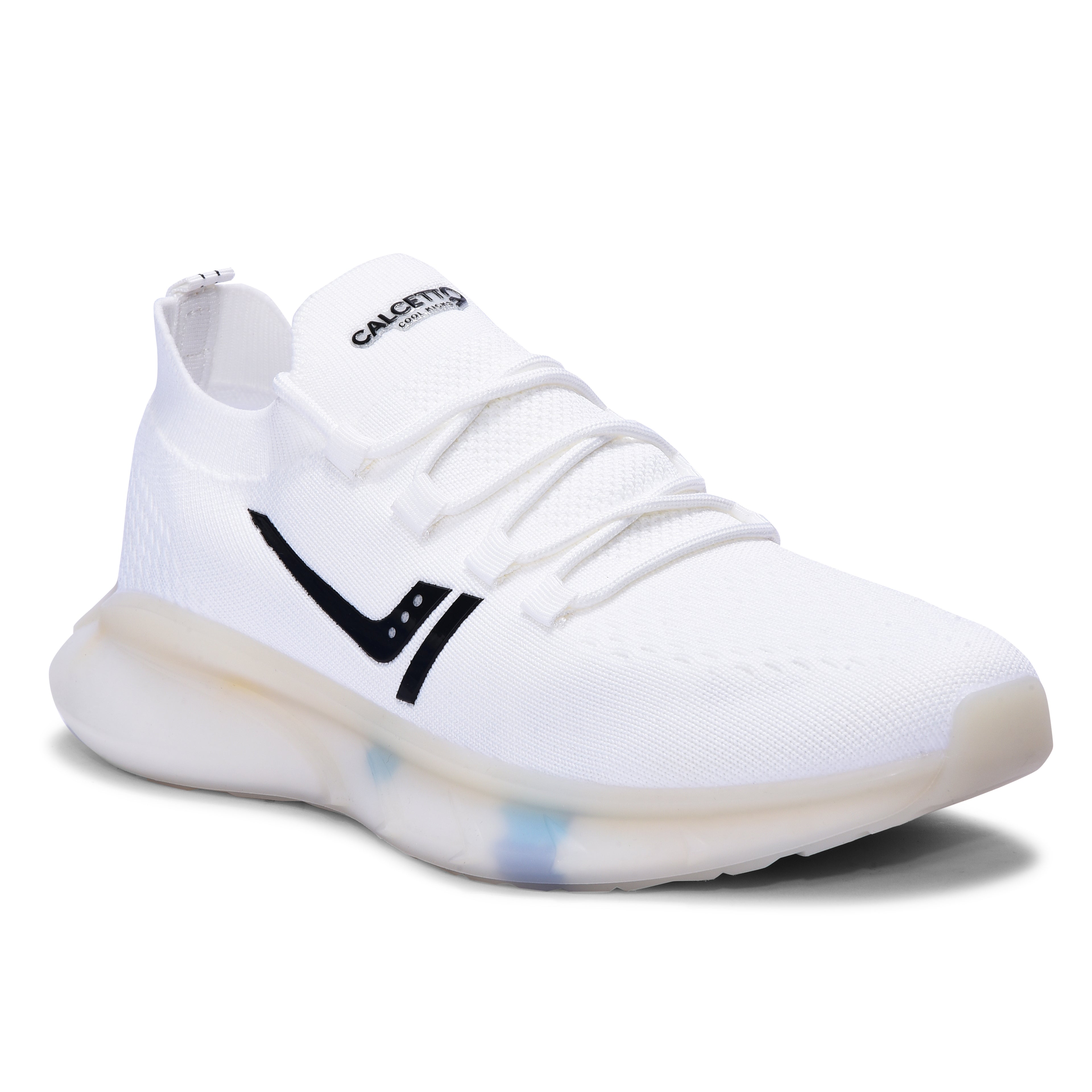 Calcetto CLT-0983 White Black Casual Shoe For Men