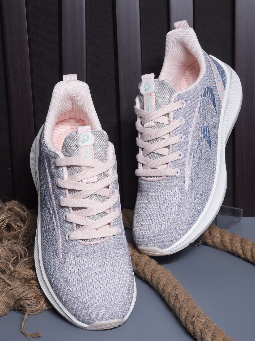 Calcetto CLT-9823 D Grey Peach Running Shoe For Women