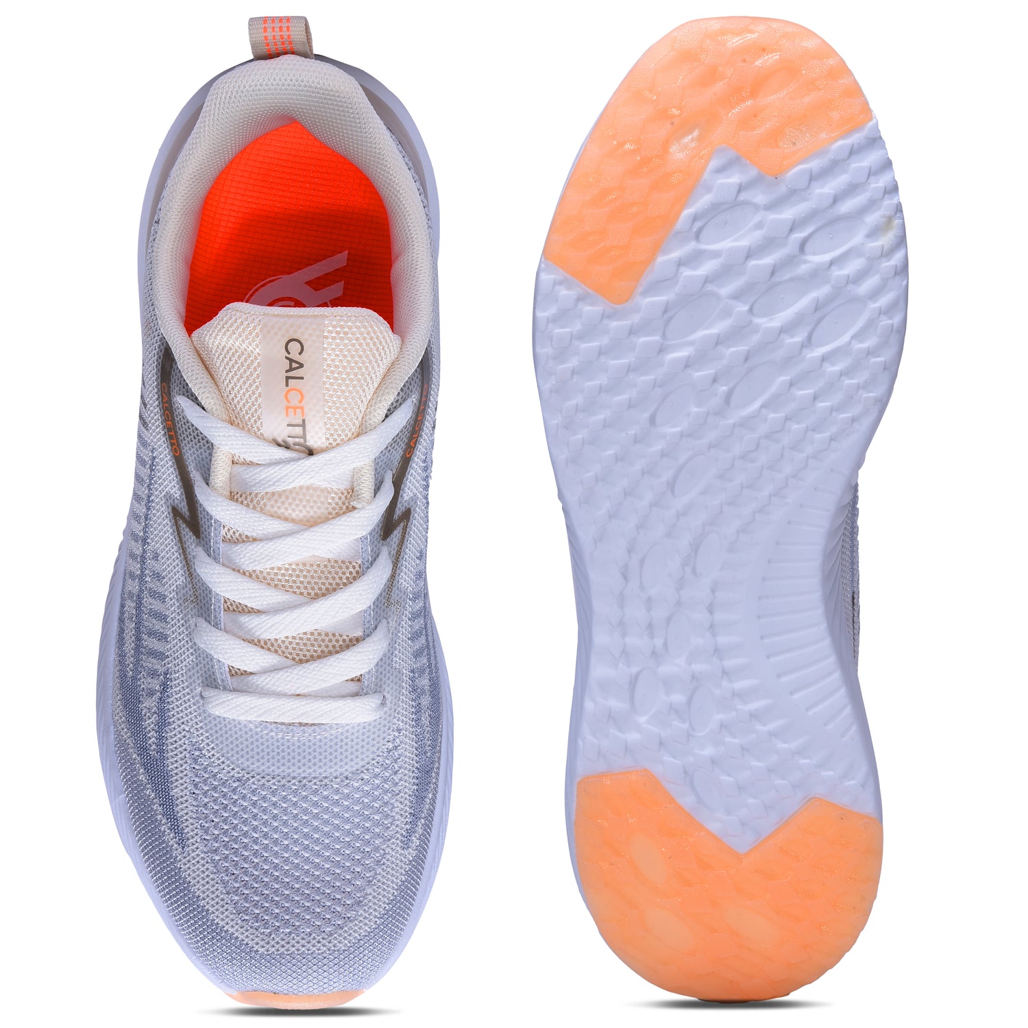 Calcetto CLT-0987 Beige Orange Running Shoe For Men