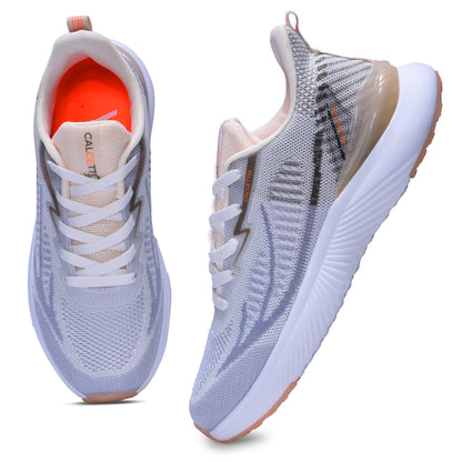 Calcetto CLT-0987 Beige Orange Running Shoe For Men
