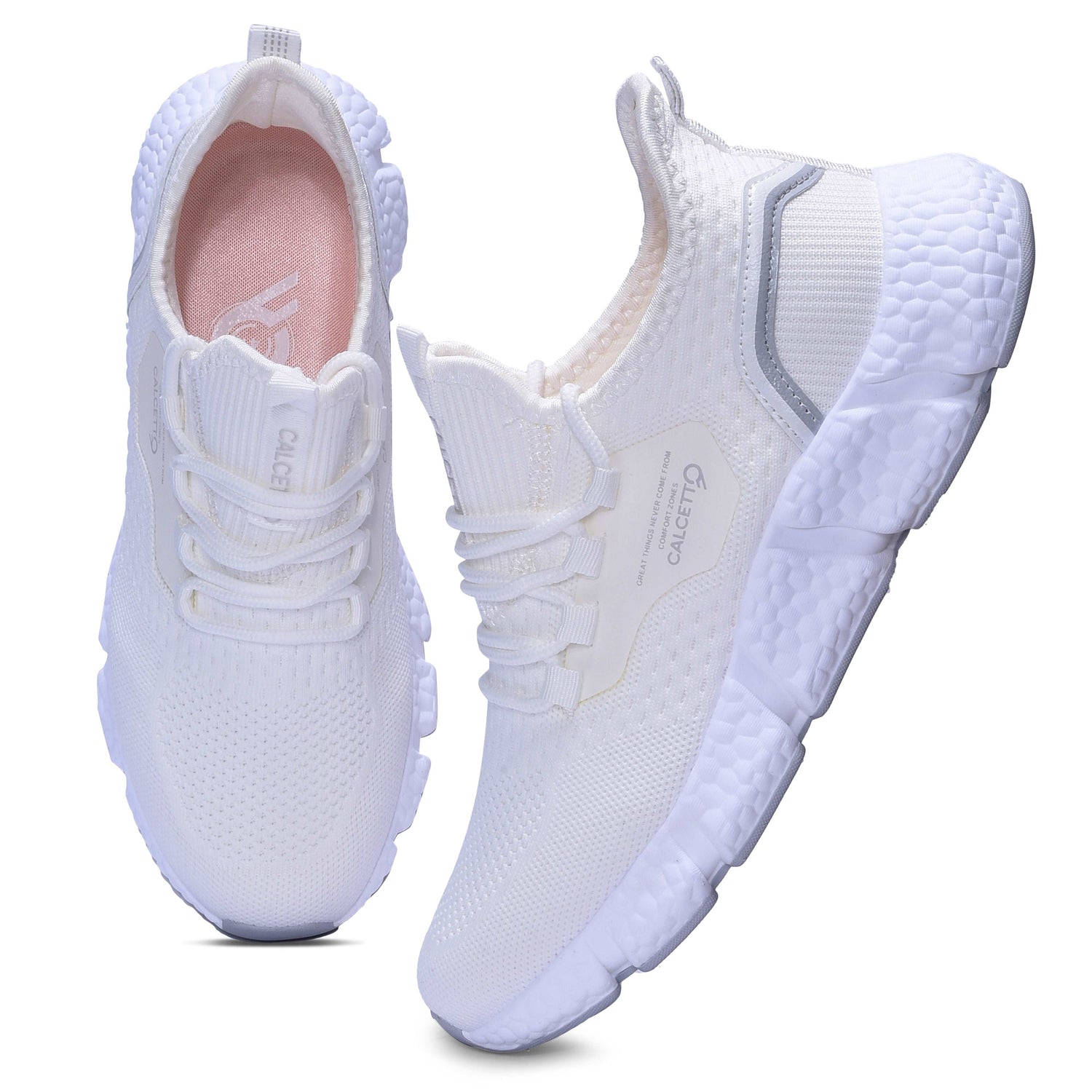 Calcetto Lightweight Casual Men's Running Sports Shoes CLT-0973 White