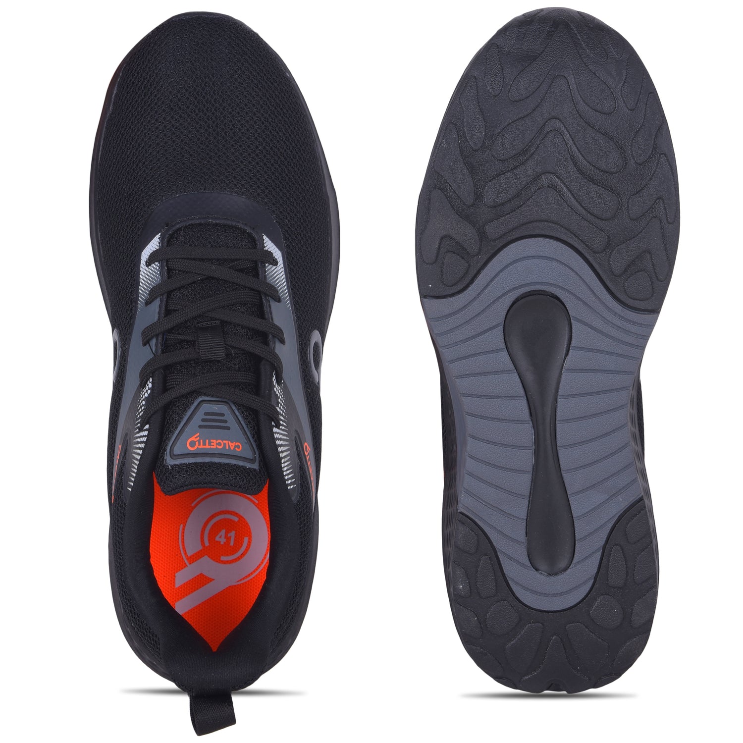 Calcetto CLT-2032 Black Men Running Sports Shoe