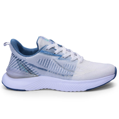 Calcetto CLT-0987 White Blue Running Sports Shoe For Men