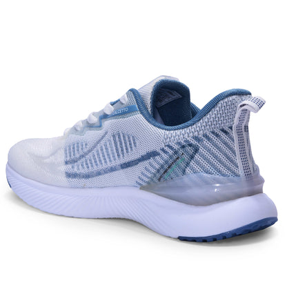 Calcetto CLT-0987 White Blue Running Sports Shoe For Men