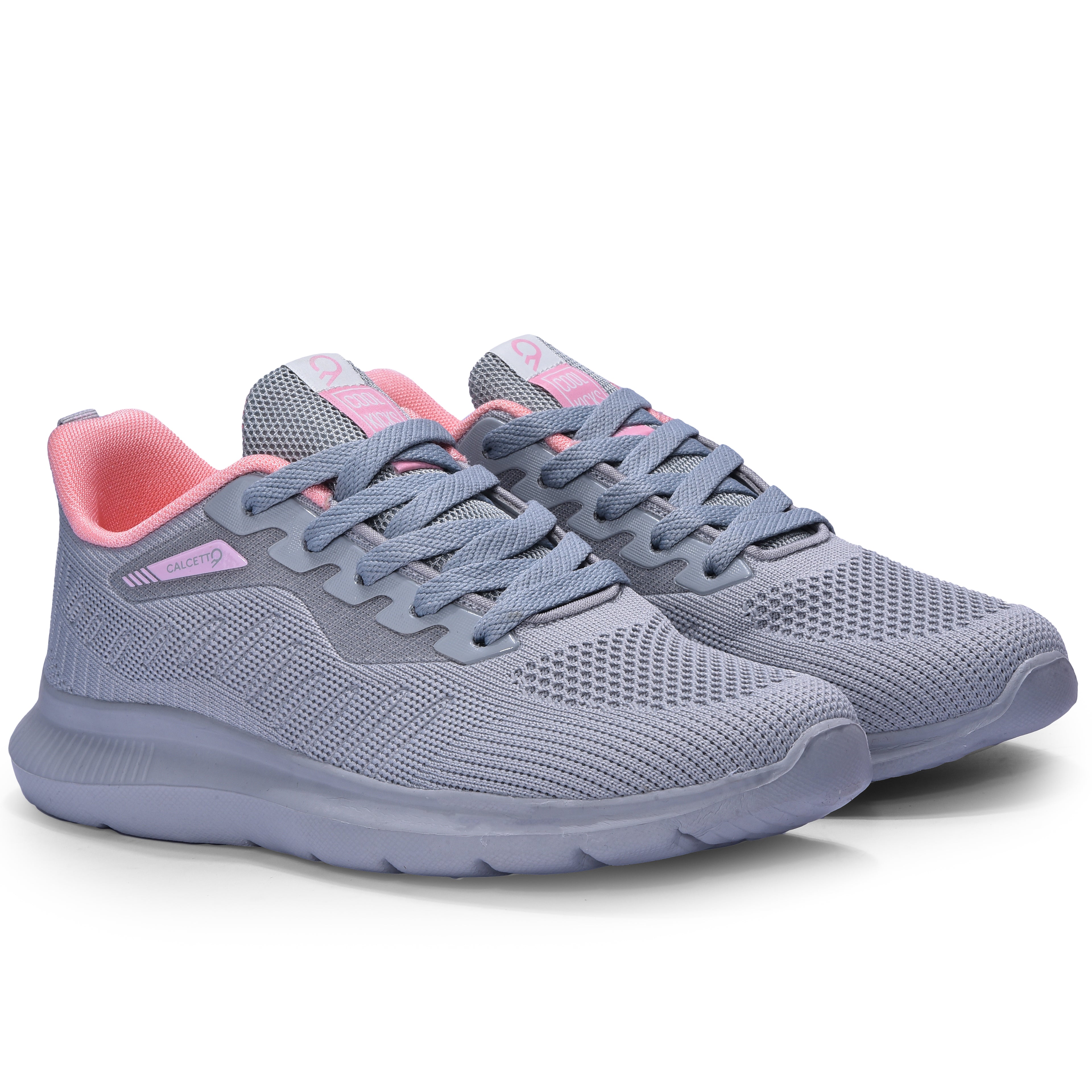 Calcetto CLT-9821 L Grey Pink Casual Shoe For Women