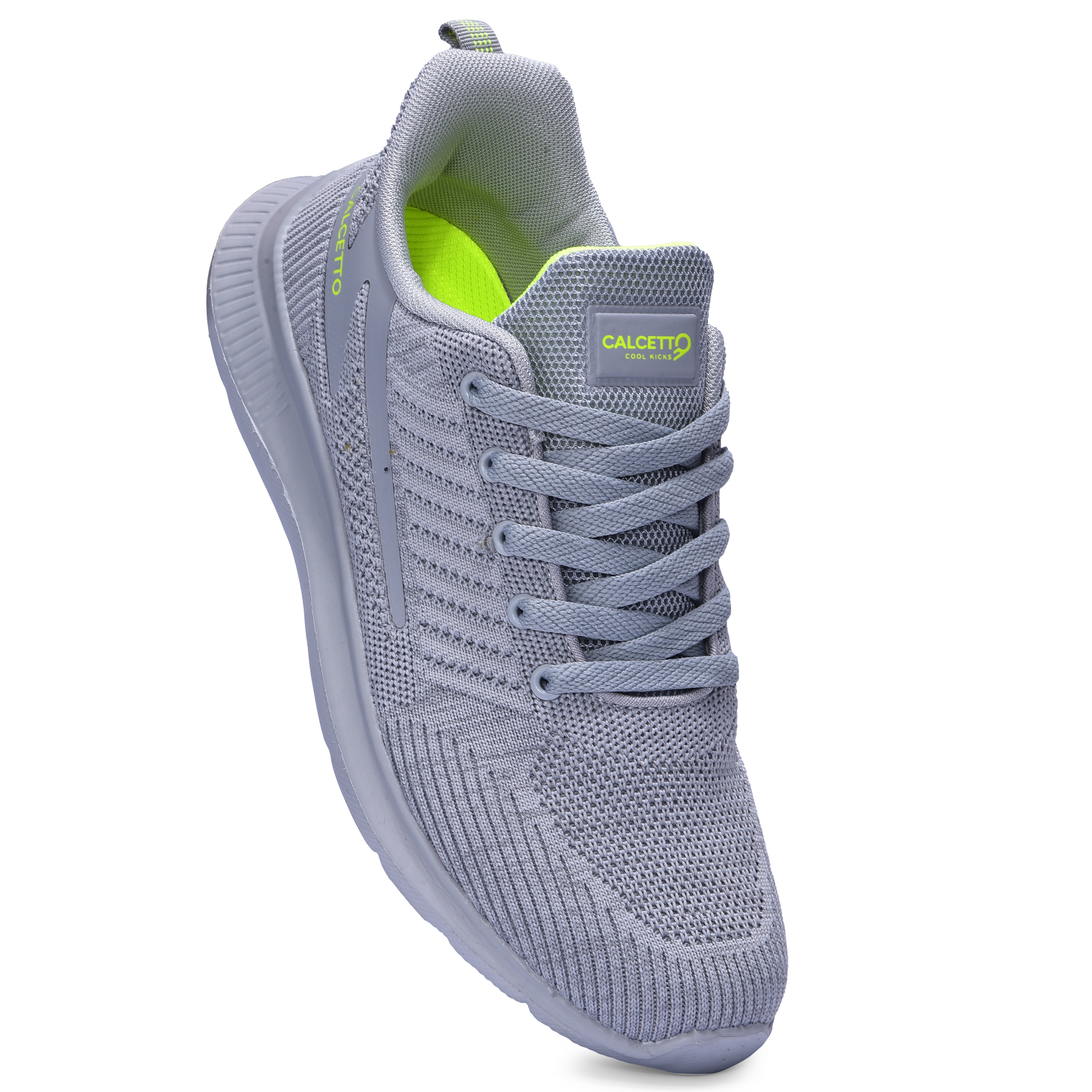 Calcetto CLT-0992 L Grey Lime Men Casual Shoes