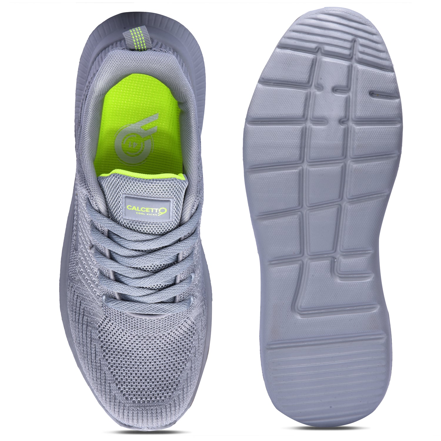 Calcetto CLT-0992 L Grey Lime Men Casual Shoes