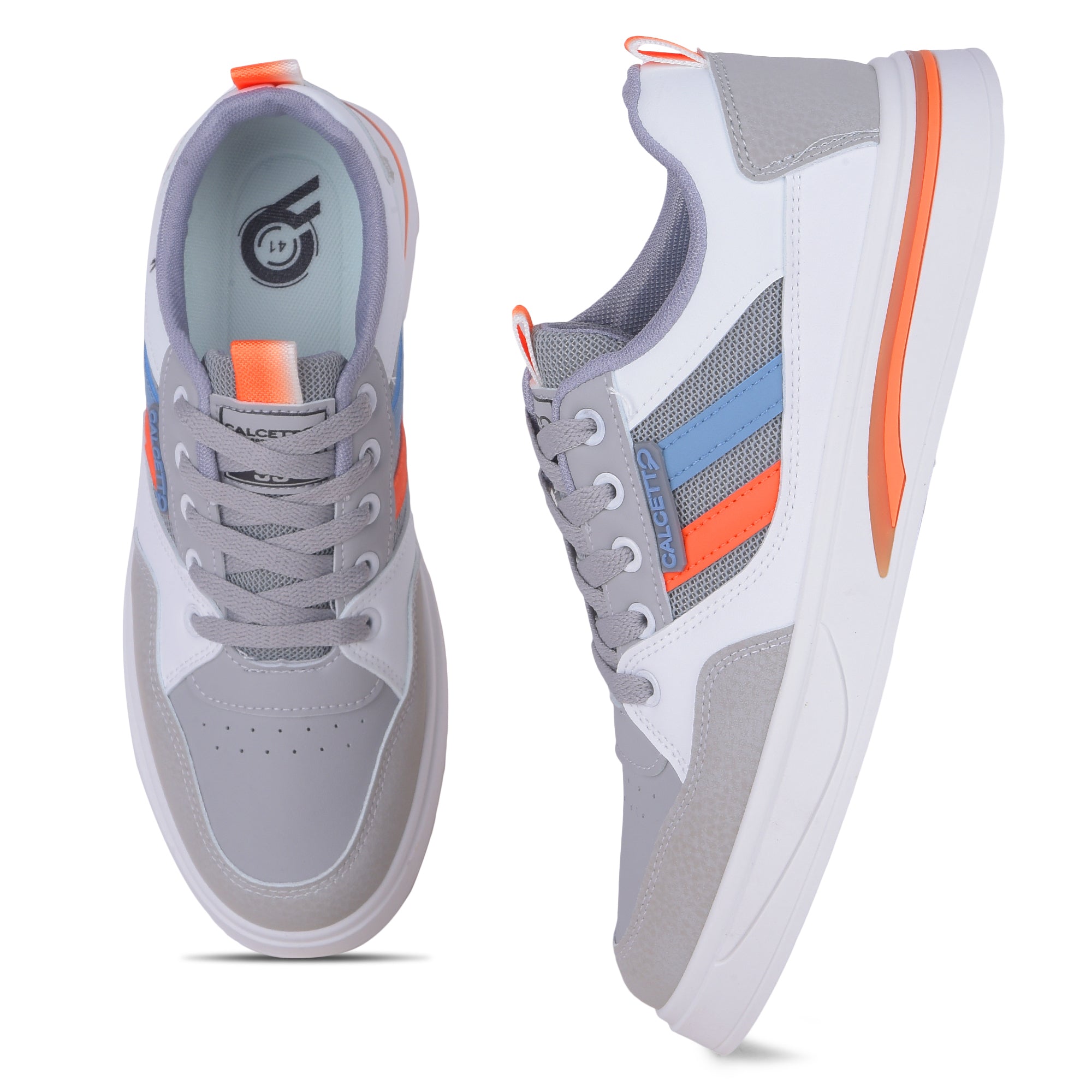 Calcetto Lightweight Casual Men S Sneakers Shoes CLT 2024 Grey Orange