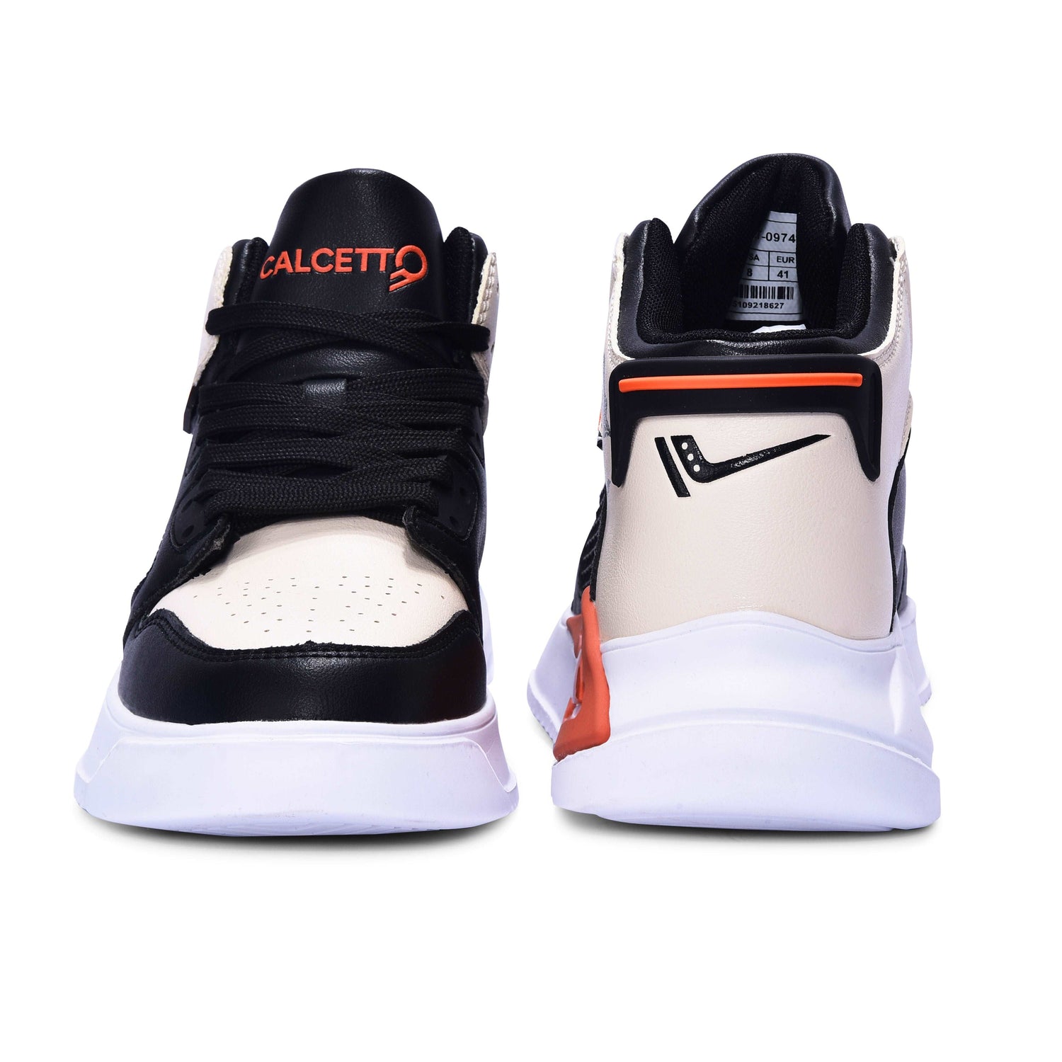 Calcetto CLT-0974 Black Beige Orange Sneaker For Men