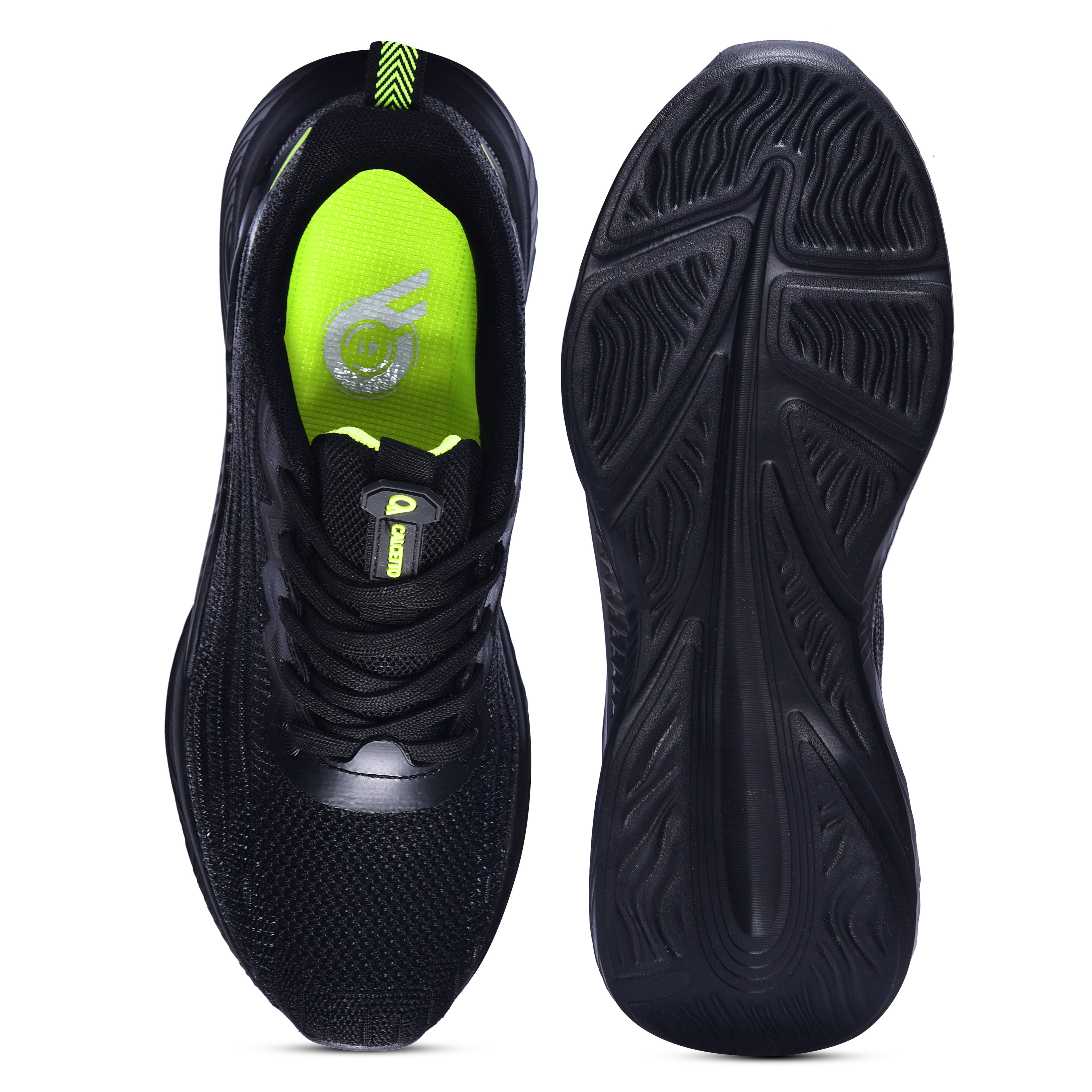 Calcetto CLT-1001 Black Lime Casual Shoe For Men