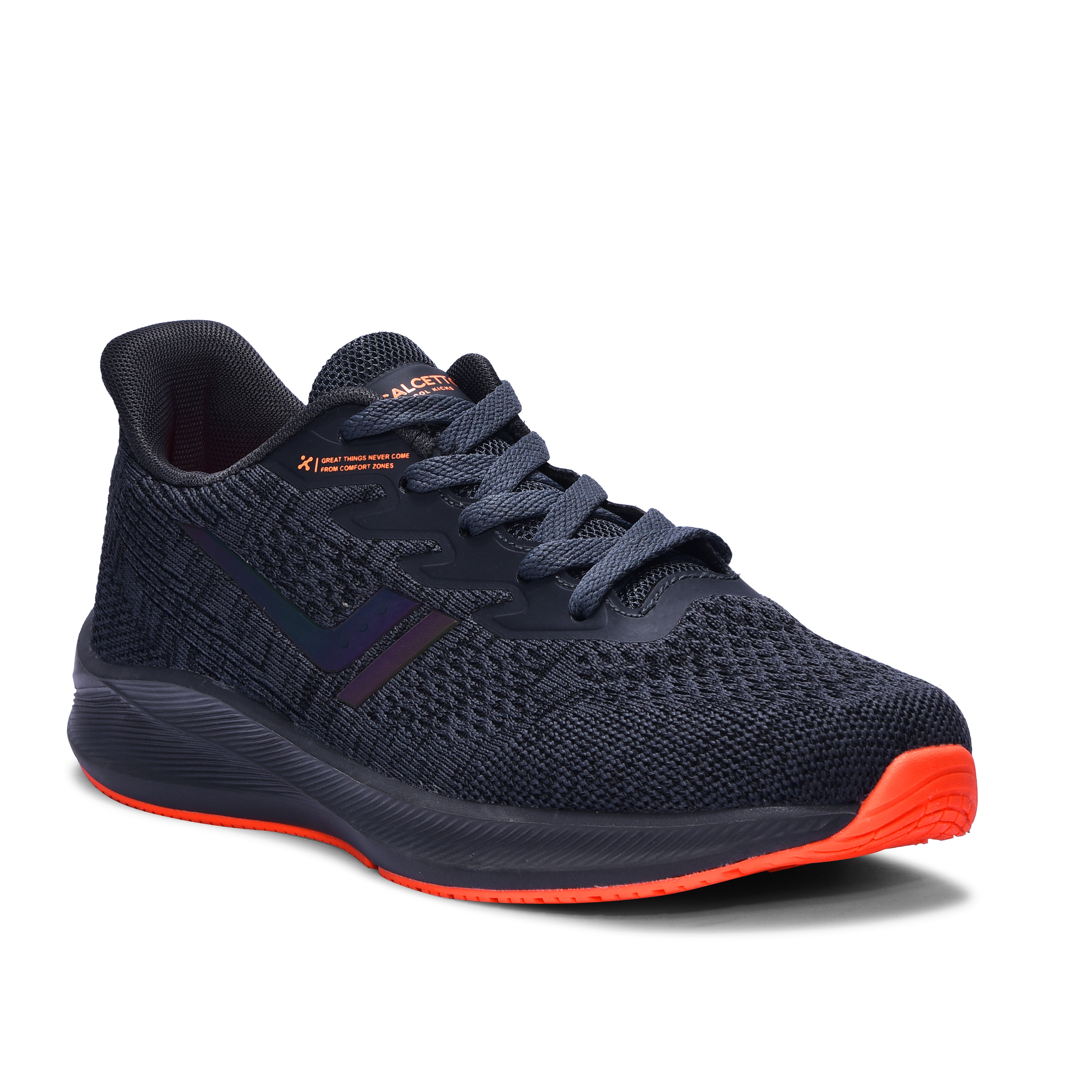 Calcetto CLT-0964 D Grey Orange Running Shoe For Men