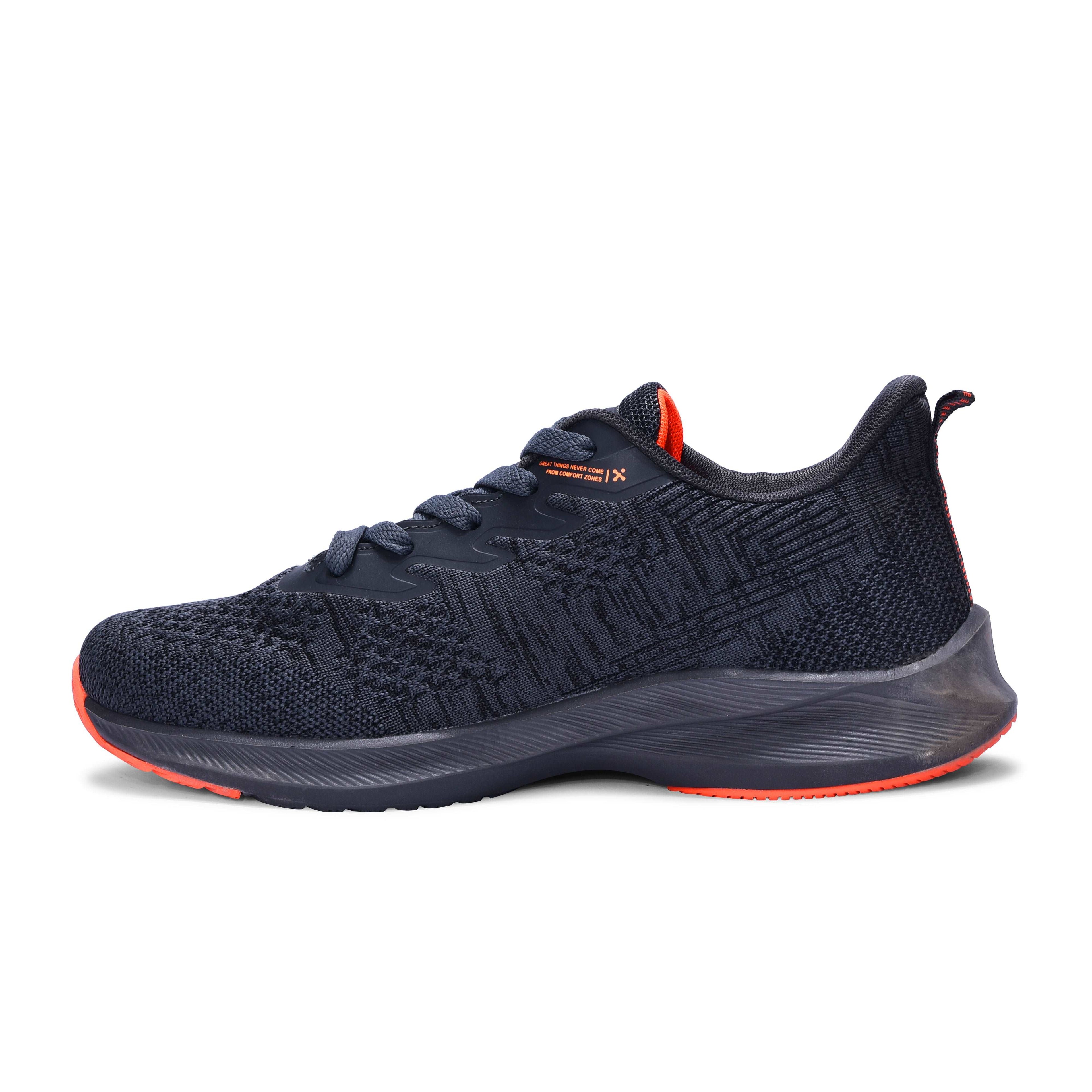 Calcetto CLT-0964 D Grey Orange Running Sports Shoe For Men