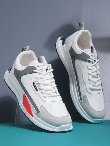 Calcetto CLT-2017 White Grey Sneaker For Men