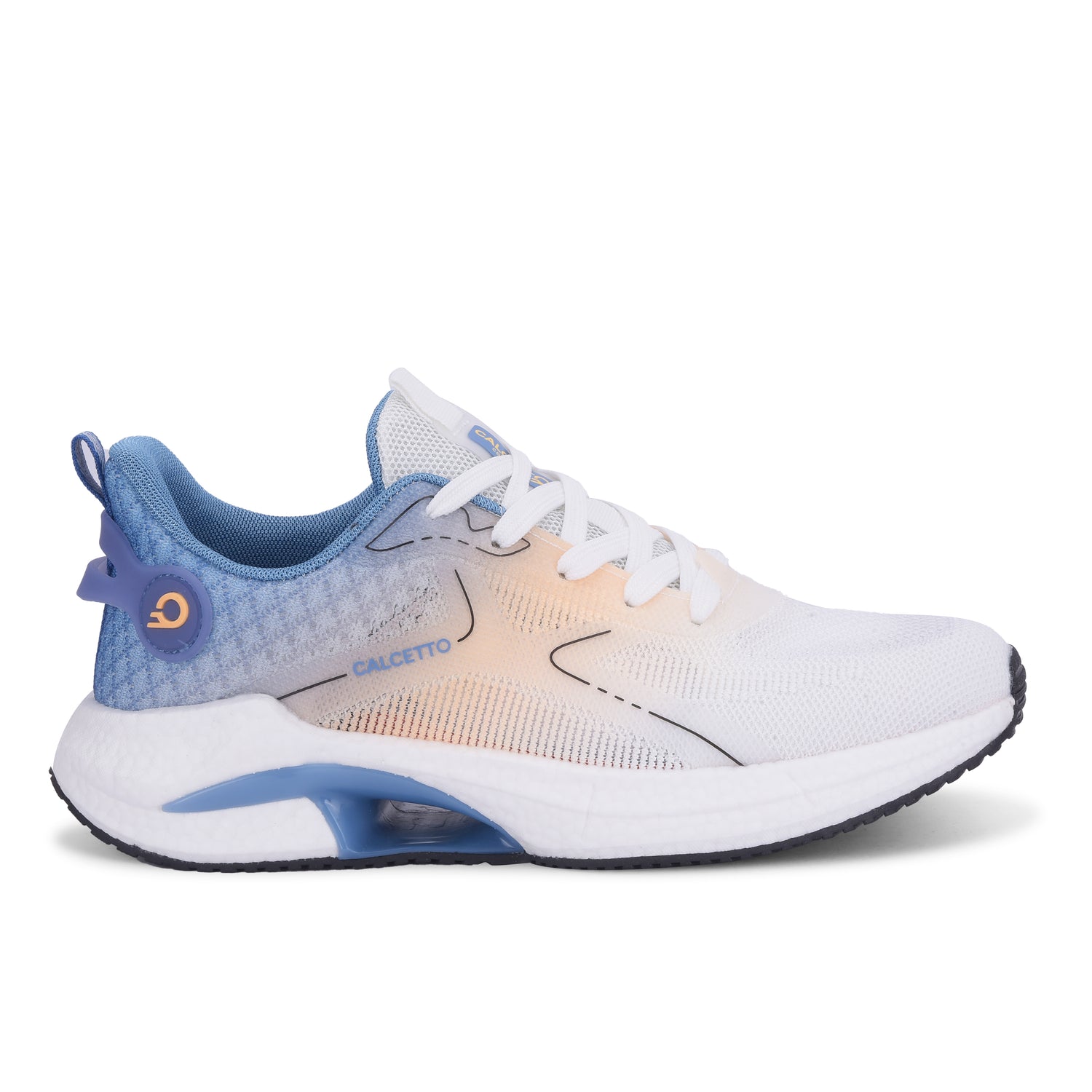 Calcetto CLT-1014 White Blue Casual Shoe For Men
