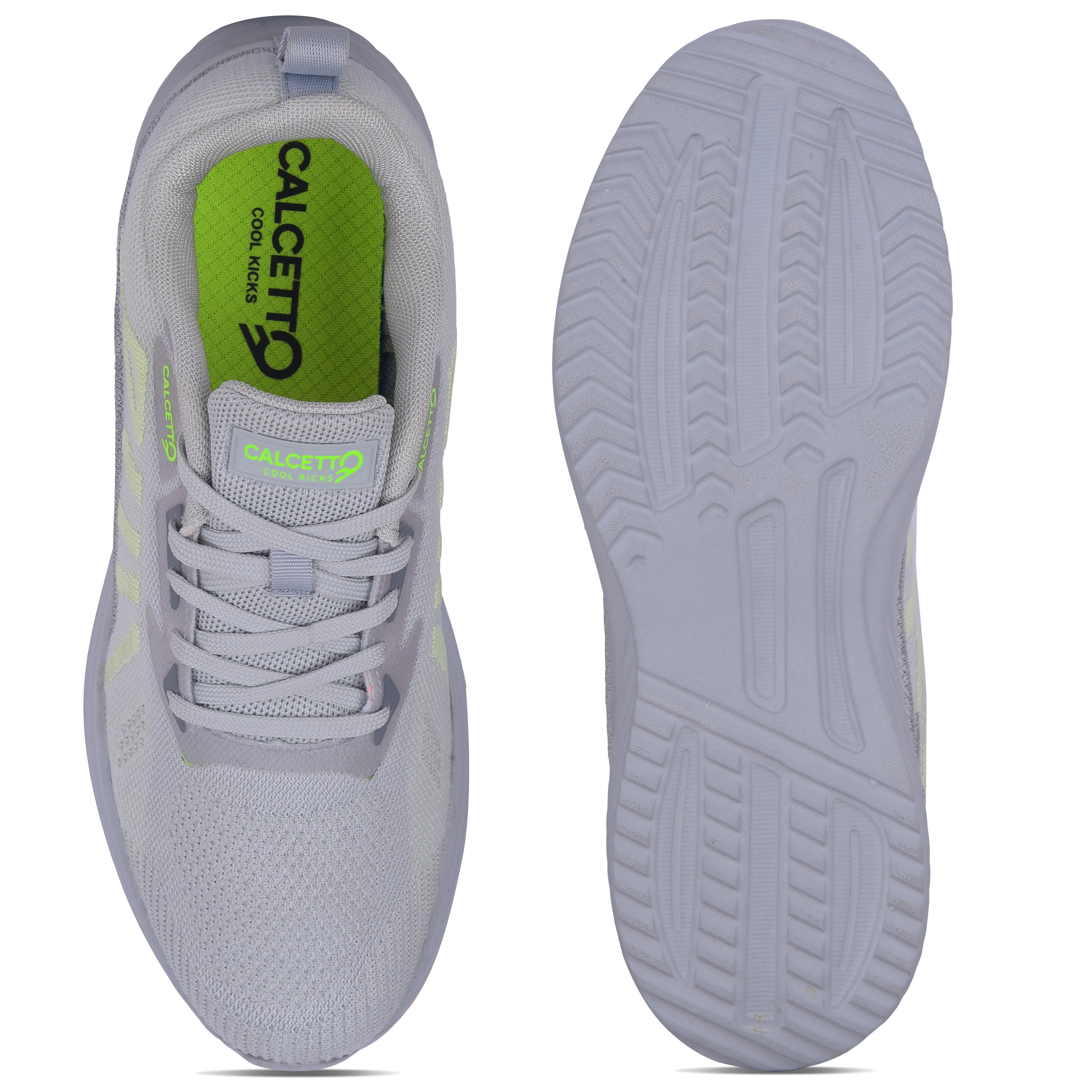 Calcetto CLT-2033 Grey Lime Casual Shoe For Men
