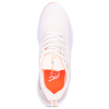 Calcetto CLT-0988 Beige Orange Men Running Shoes