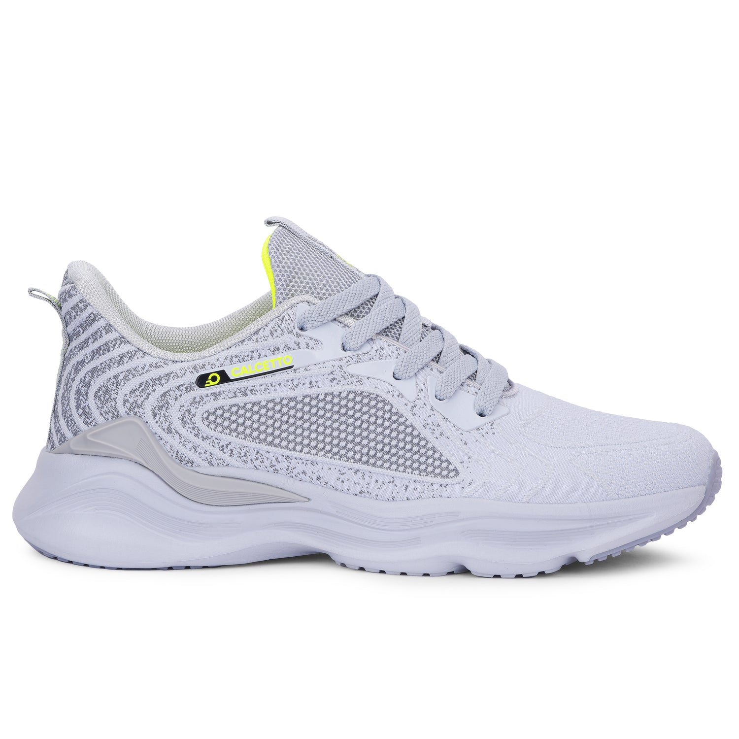 Calcetto CLT-0962 L Grey Lime Men Running Shoes