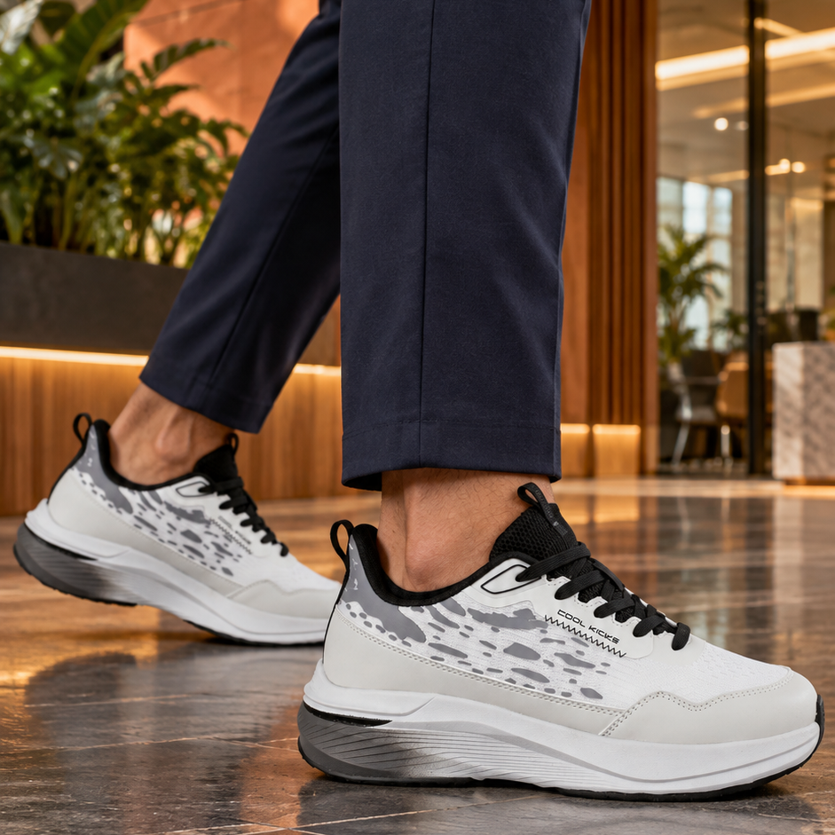Light Weight CLT-1064_O L GREY D GREY Running Shoes