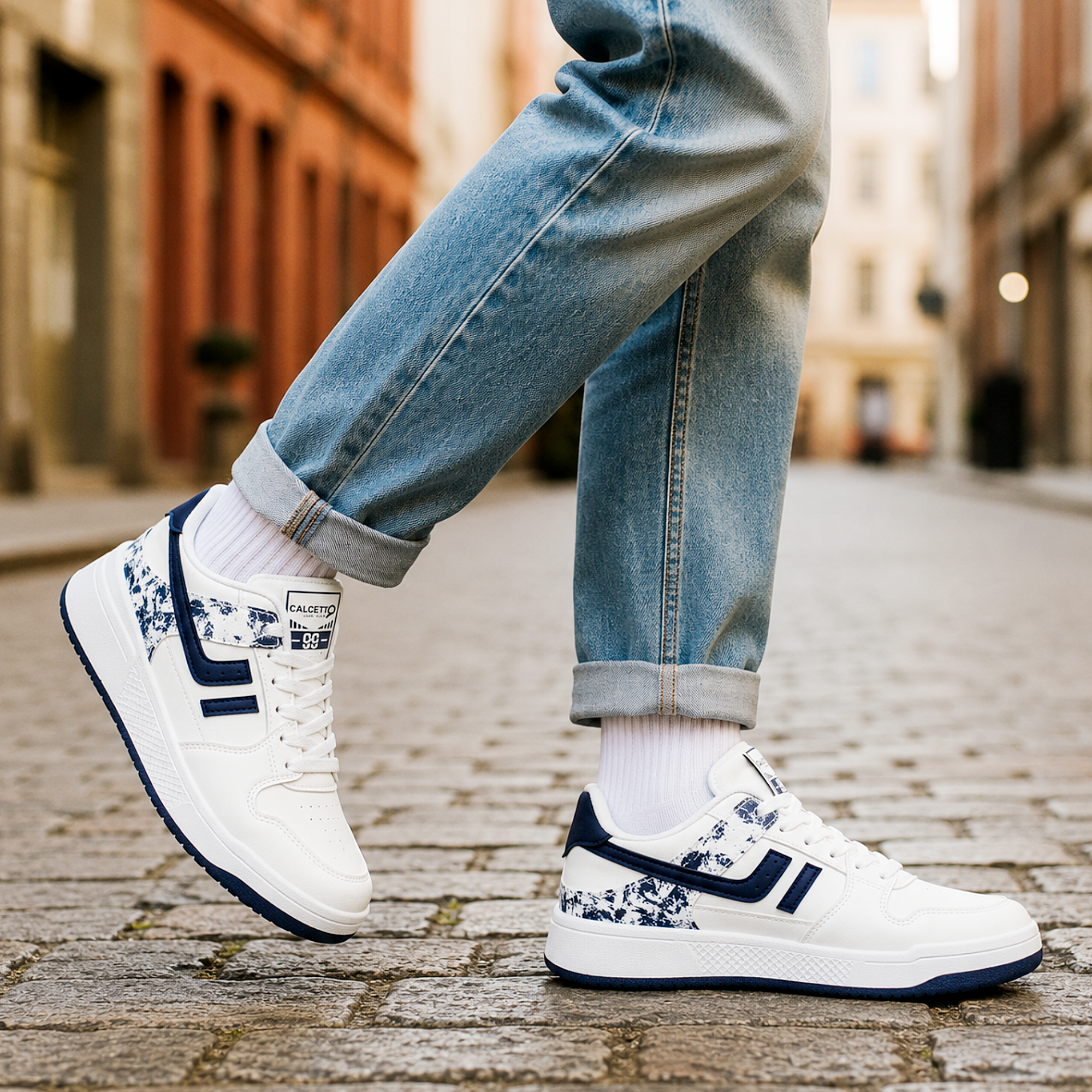 Calcetto Lightweight Sneakers CLT-6065 WHITE NAVY