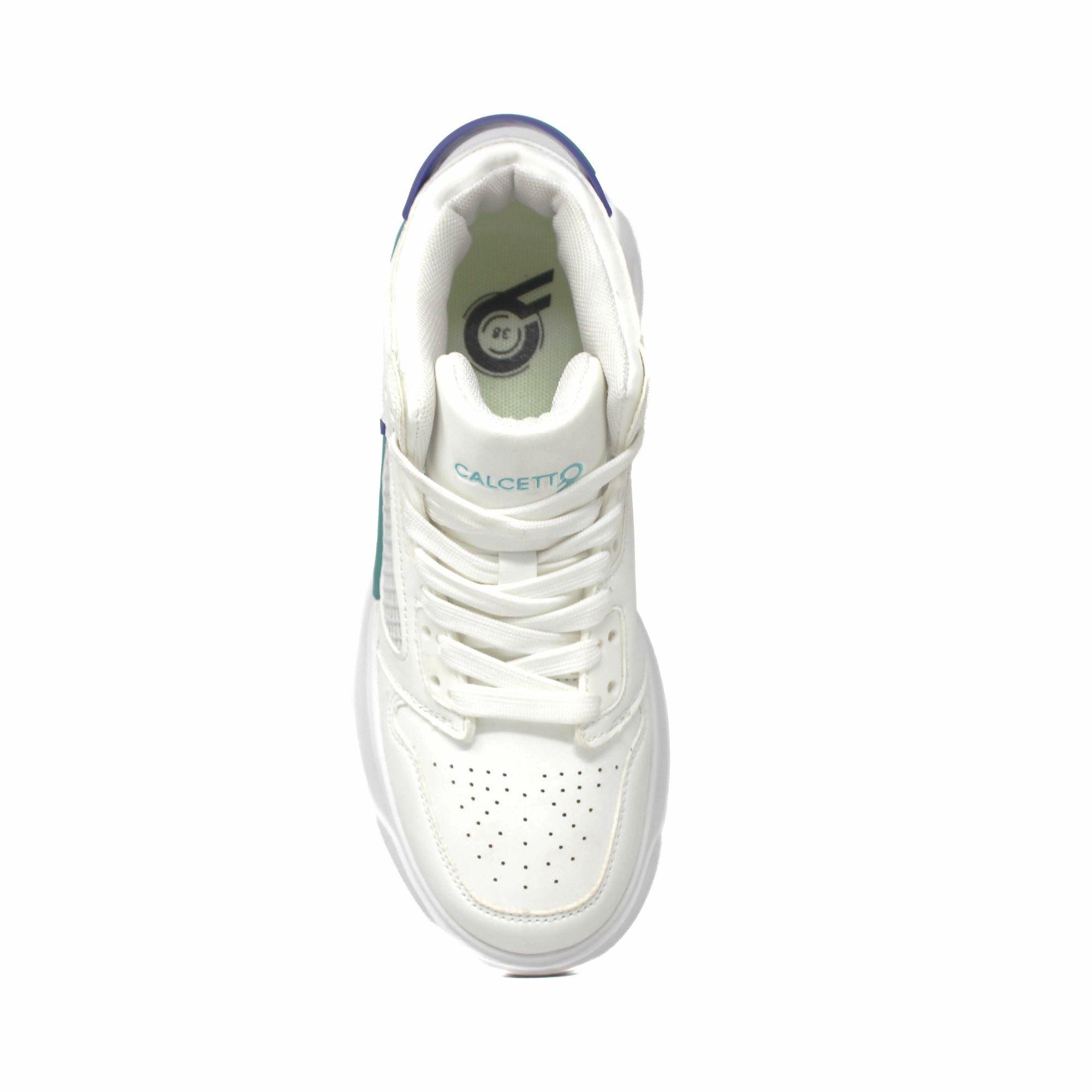 Women CLT-9831 Sneakers White S Green