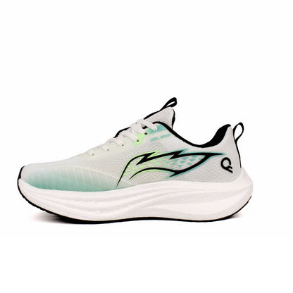 Light Weight CLT-1082 WHITE GREEN Running Shoes