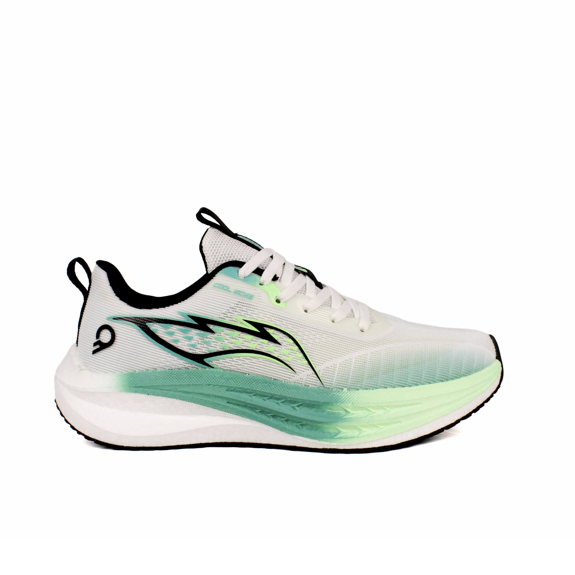 Light Weight CLT-1082 WHITE GREEN Running Shoes
