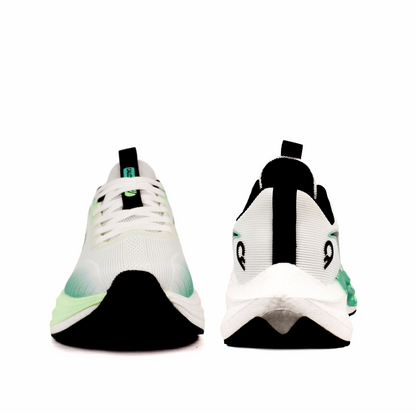 Light Weight CLT-1082 WHITE GREEN Running Shoes