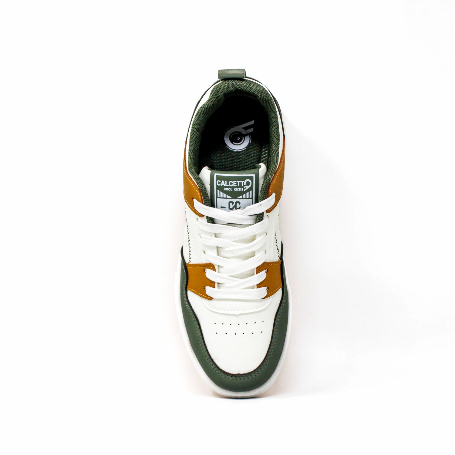 Light Weight CLT-6062 WHITE GREEN Sneakers