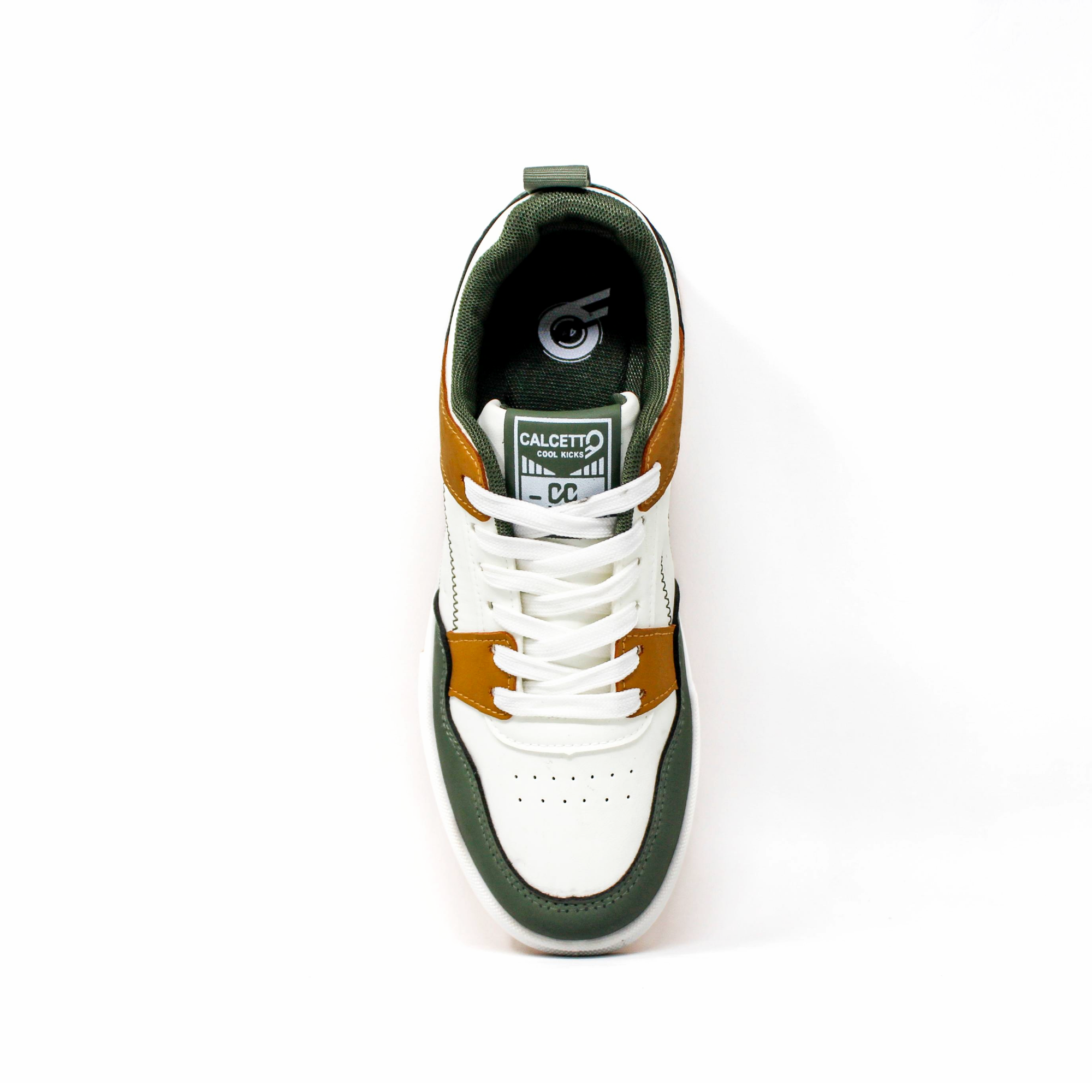 Light Weight CLT-6062 WHITE GREEN Sneakers
