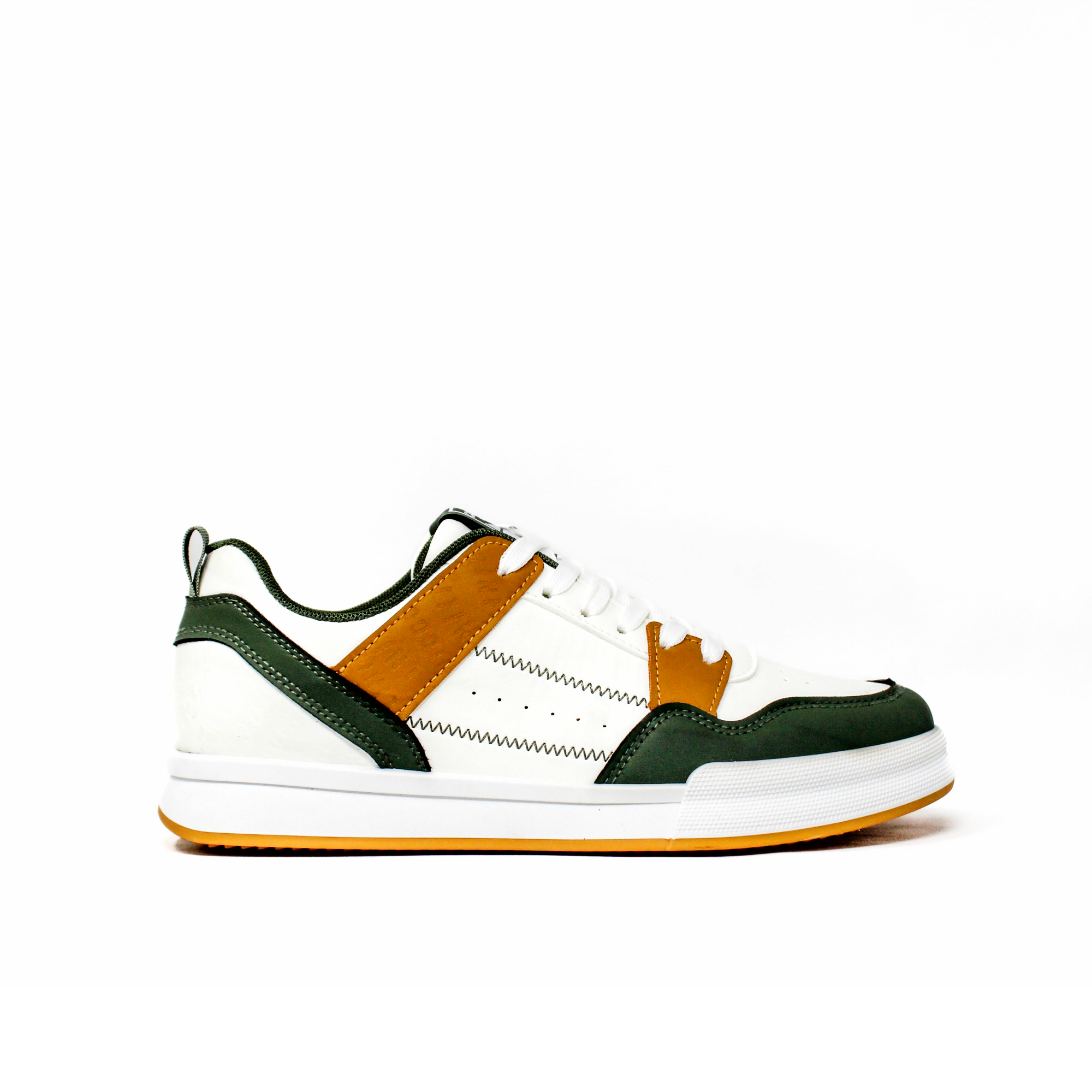 Light Weight CLT-6062 WHITE GREEN Sneakers