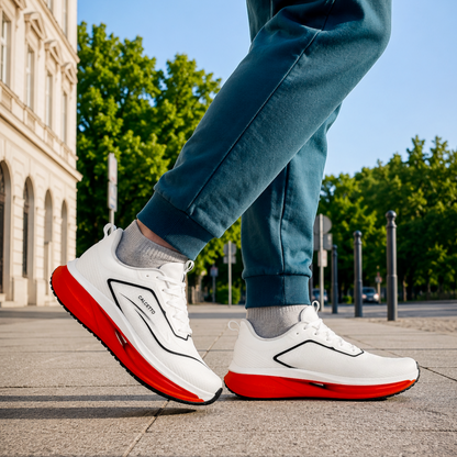 Light Weight CLT-1062 WHITE ORANGE Running Shoes
