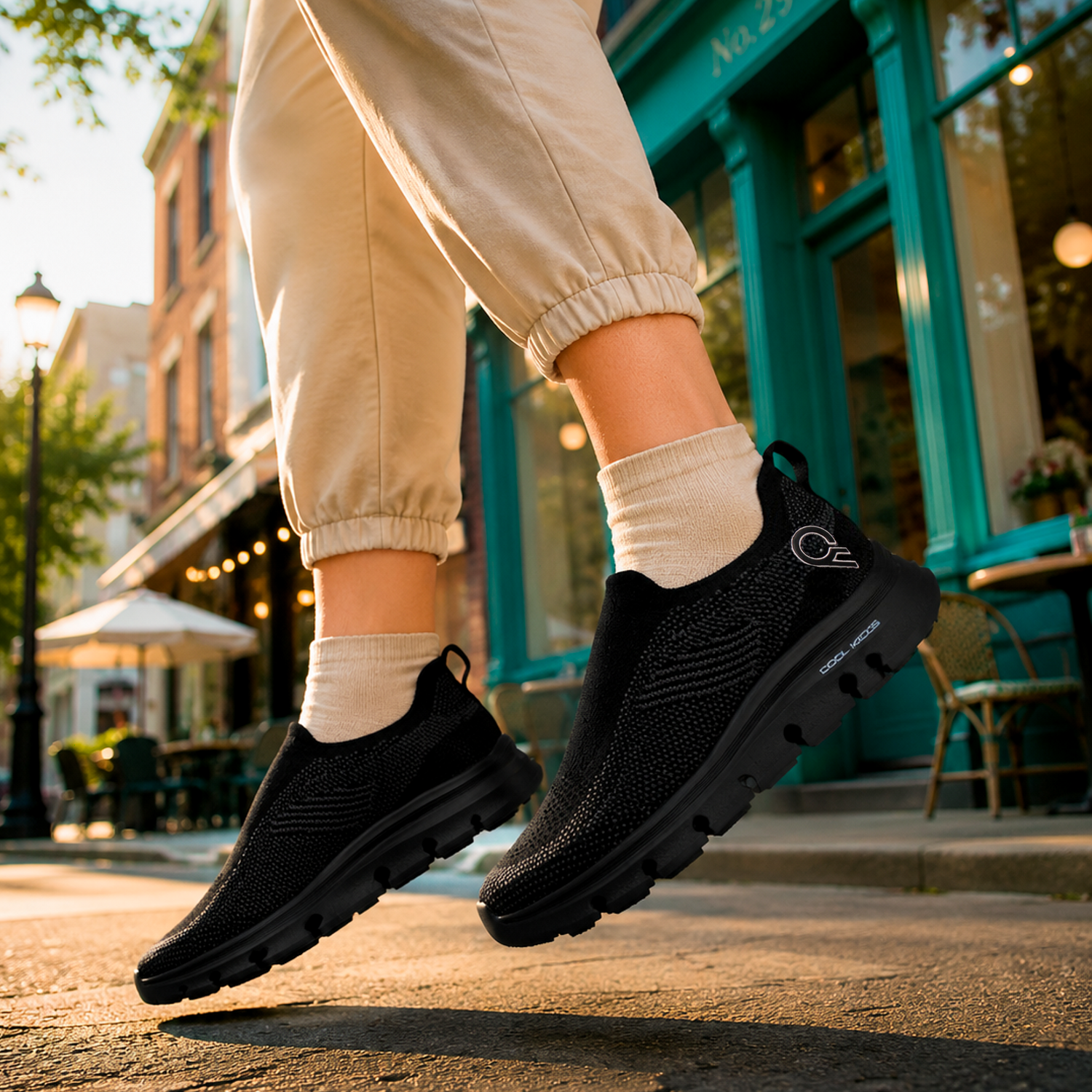 Light Weight CLT-9848 BLACK Running Shoes