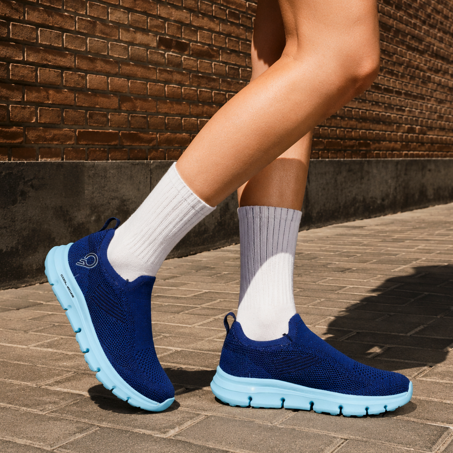 Light Weight CLT-9848 NAVY MINT Running Shoes