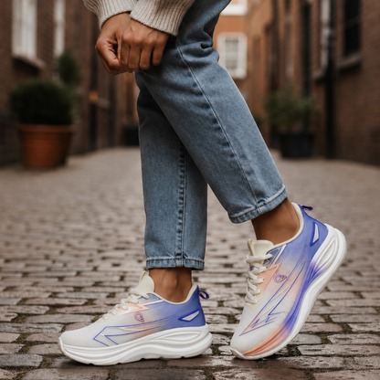 Light Weight CLT-9847 WHT PINK PURPL Running Shoes