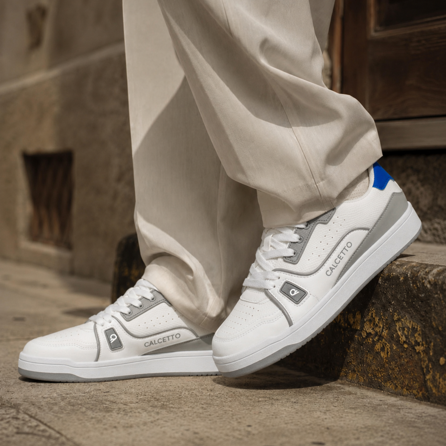 Light Weight CLT-6067 WHITE GREY Sneakers