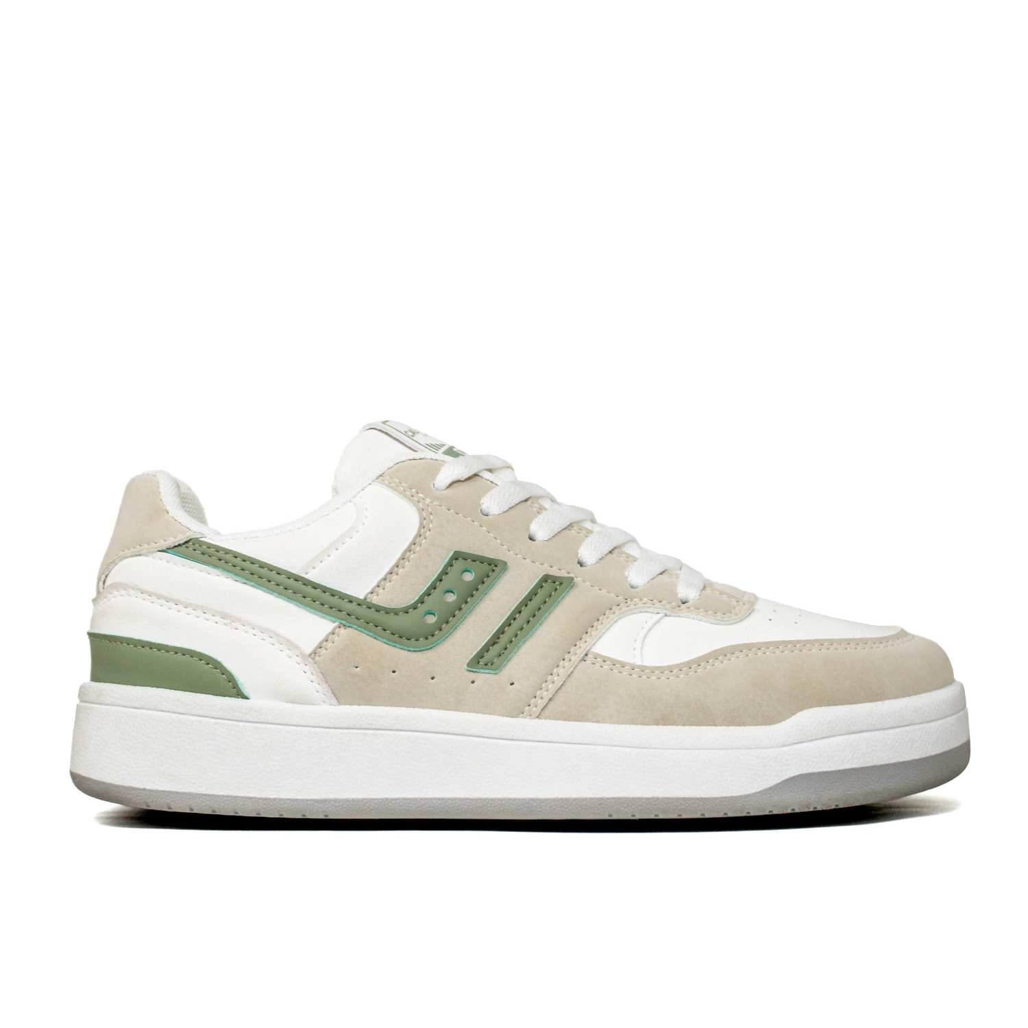 Light Weight CLT-6019 WHITE GREY GRN Sneakers