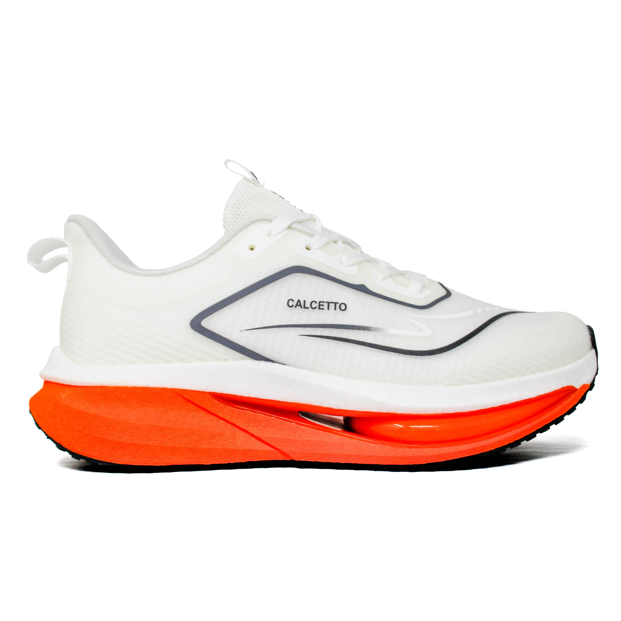Light Weight CLT-1062 WHITE ORANGE Running Shoes