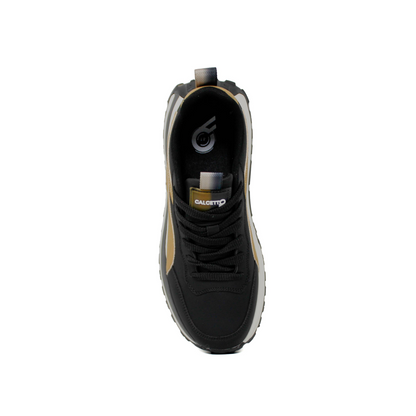Light Weight CLT-1073 BLACK GOLD Running Shoes