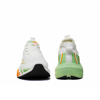 Light Weight CLT-1078 WHITE GREEN Running Shoes