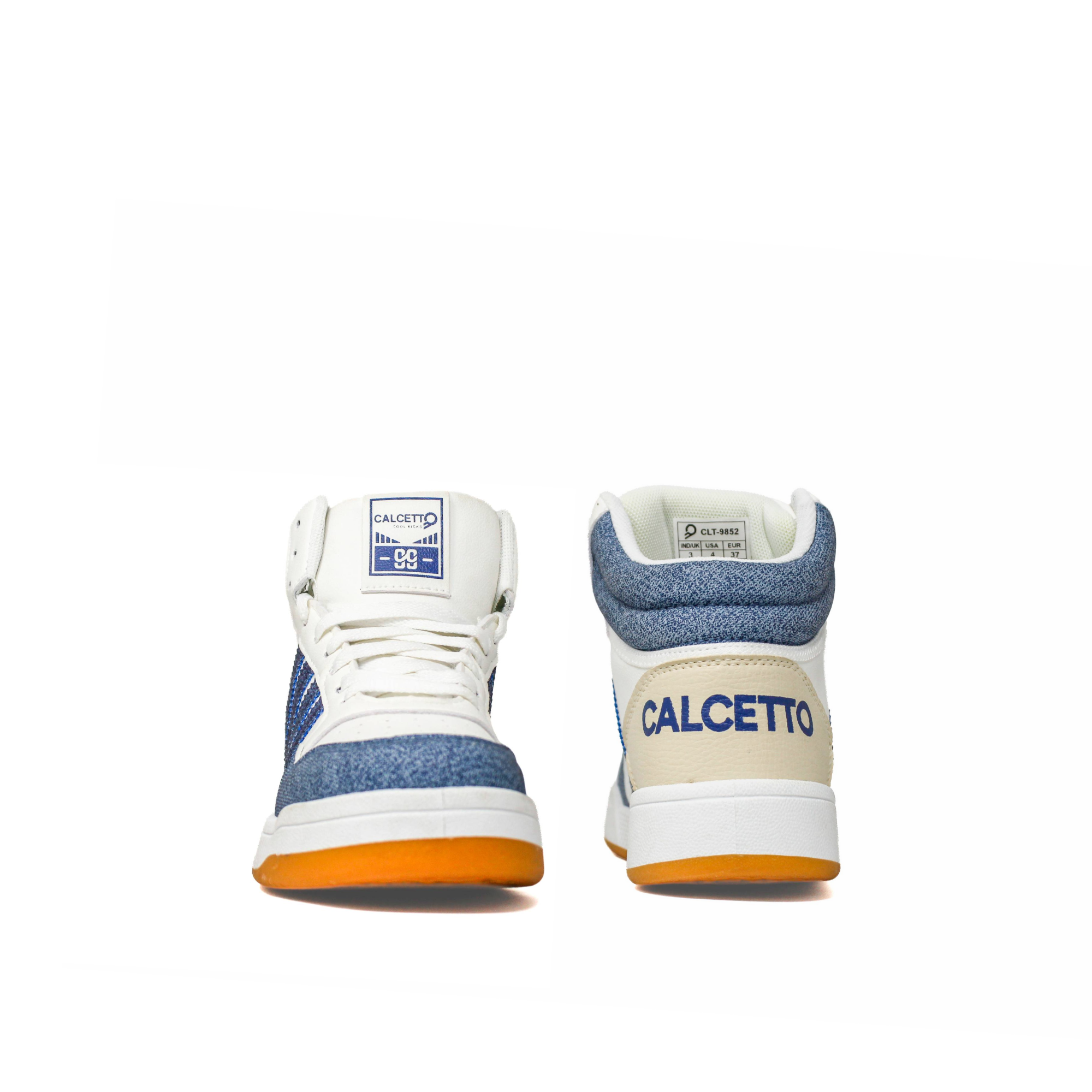 Light Weight CLT-9852 WHITE BLUE Running Shoes