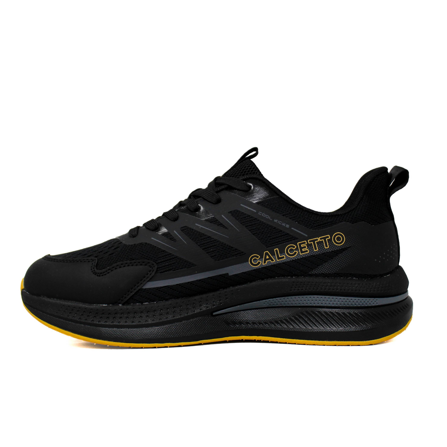 Light Weight CLT-1071 BLACK GOLD Running Shoes