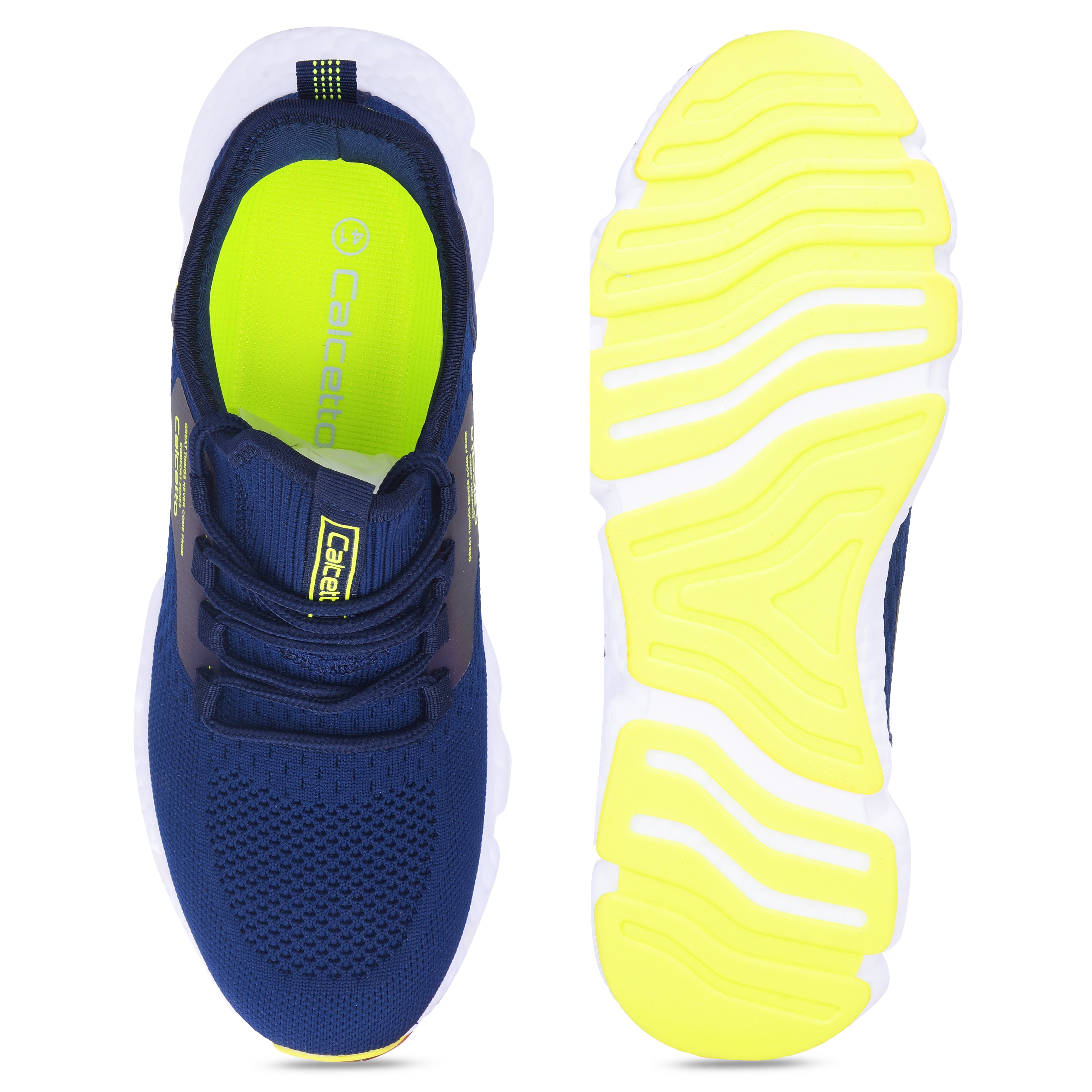 Calcetto CLT-0936 Navy Lime Men Casual Shoes