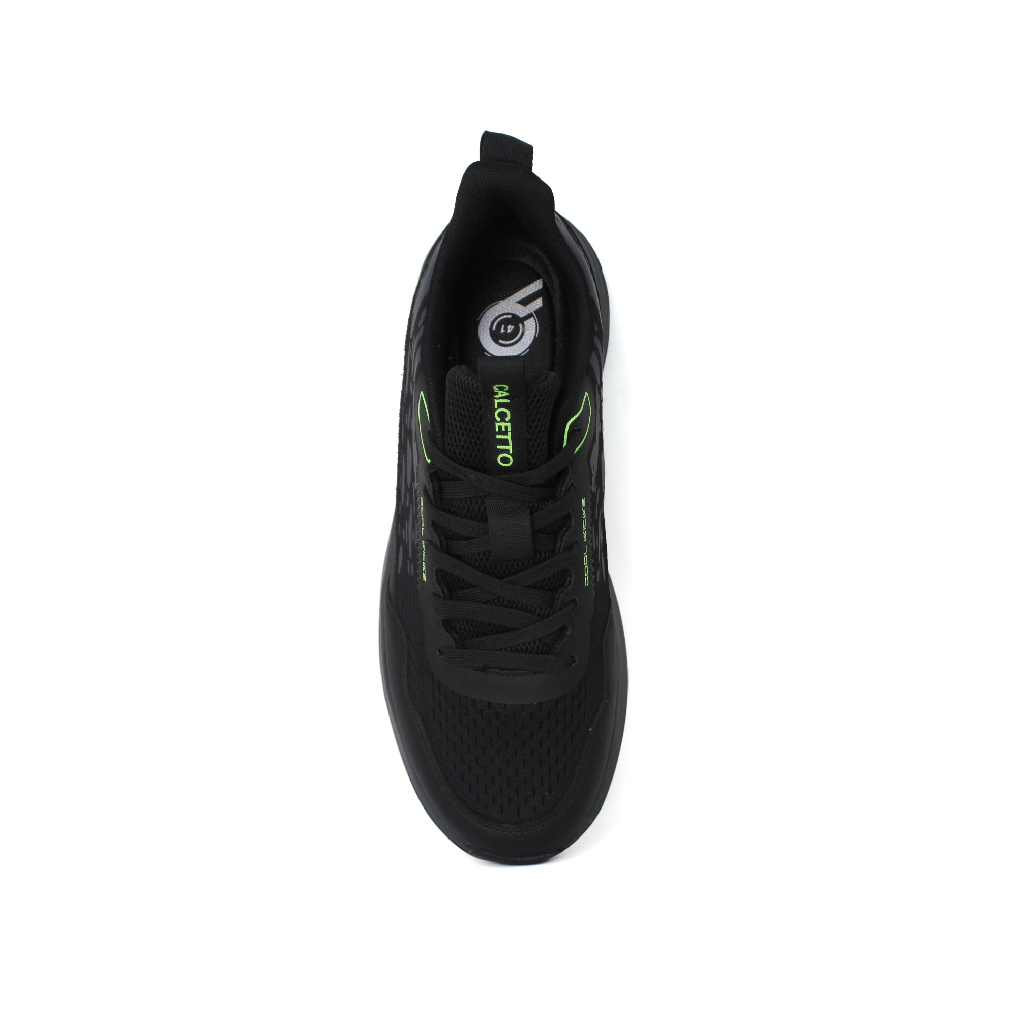 Light Weight CLT-1064_O BLACK LIME Running Shoes