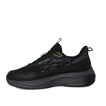 Light Weight CLT-1064_O BLACK LIME Running Shoes