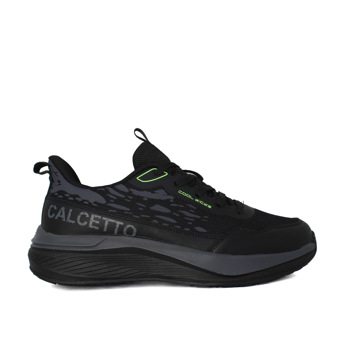 Light Weight CLT-1064_O BLACK LIME Running Shoes