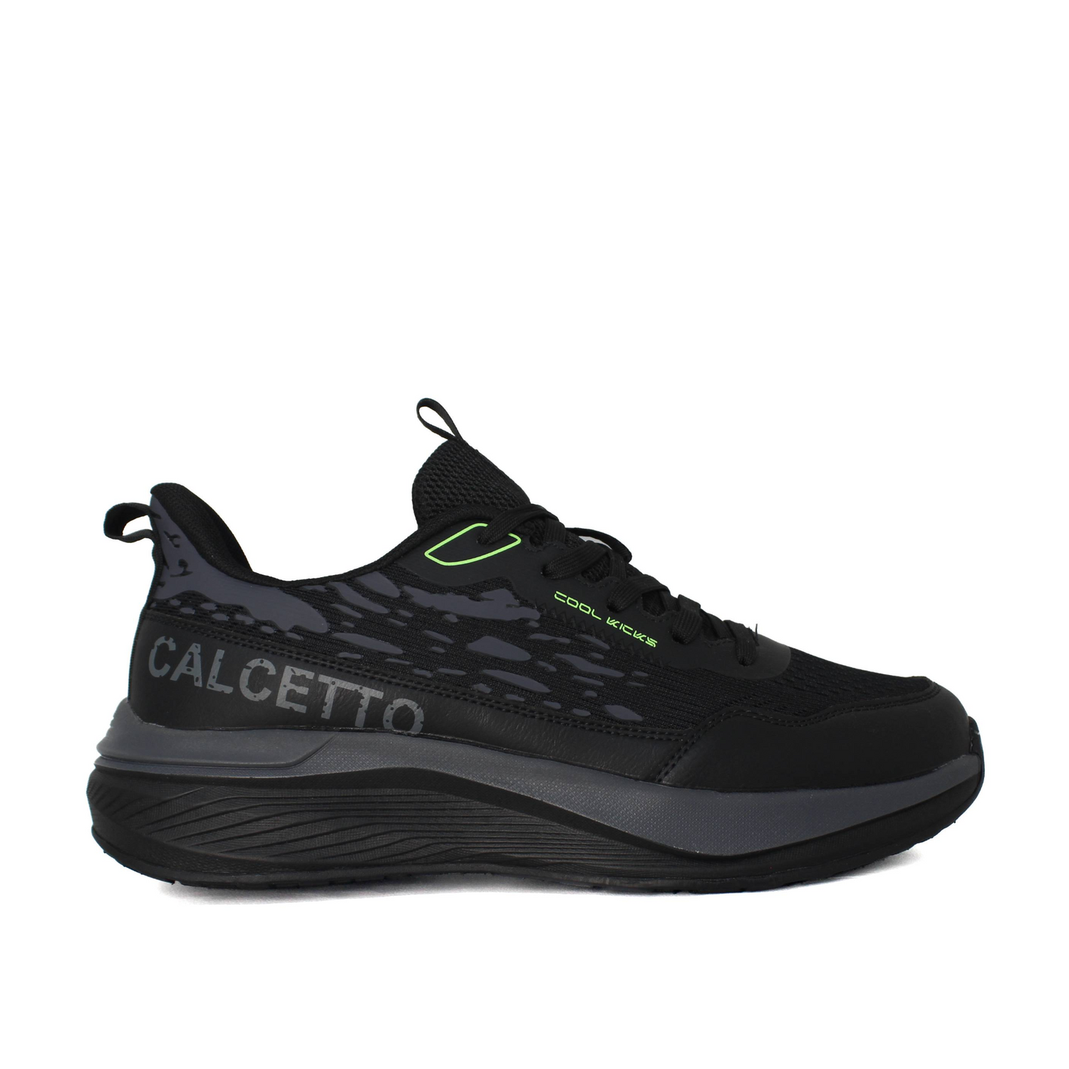 Light Weight CLT-1064_O BLACK LIME Running Shoes