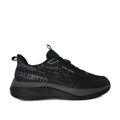 Light Weight CLT-1064_O BLACK LIME Running Shoes